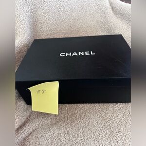 Chanel Black Gift Box with White Ribbon